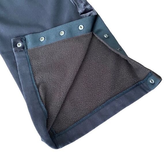 ATHLETA Retroplush Velvet Trim Straight Leg Pant Snap Black Sweatpant Medium - Picture 6 of 7